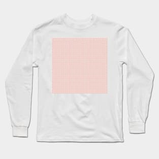 Blush Pink and White Gingham Check Long Sleeve T-Shirt